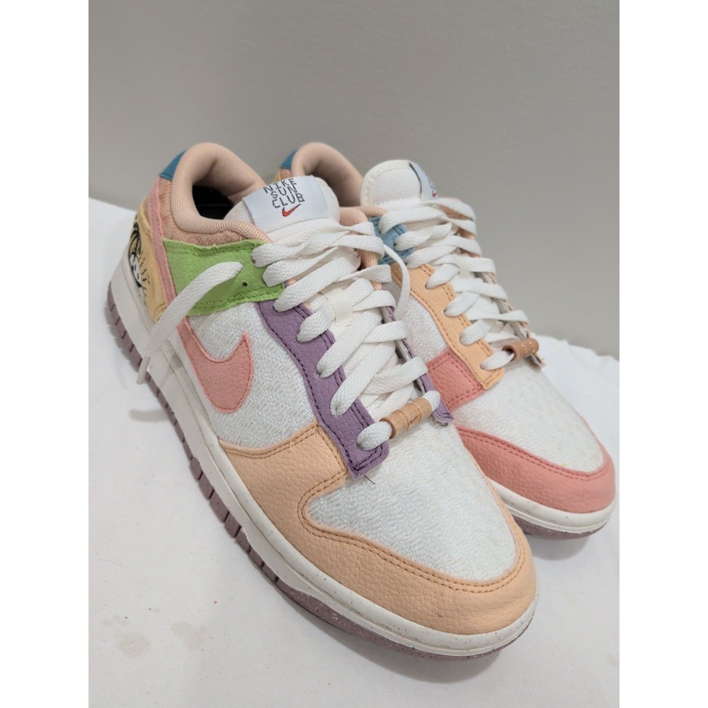 Nike Dunk Low SE Sun Club Women Size 9.5 US Sail/Sanded Gold Sneakers DQ0265-100